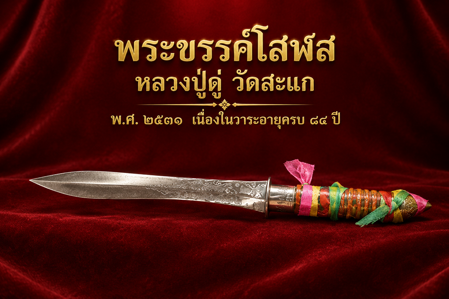 พระขรรค์ของ หลวงปู่ดู่ พรหมปัญโญ แห่ง วัดสะแก จังหวัดพระนครศรีอยุธยา